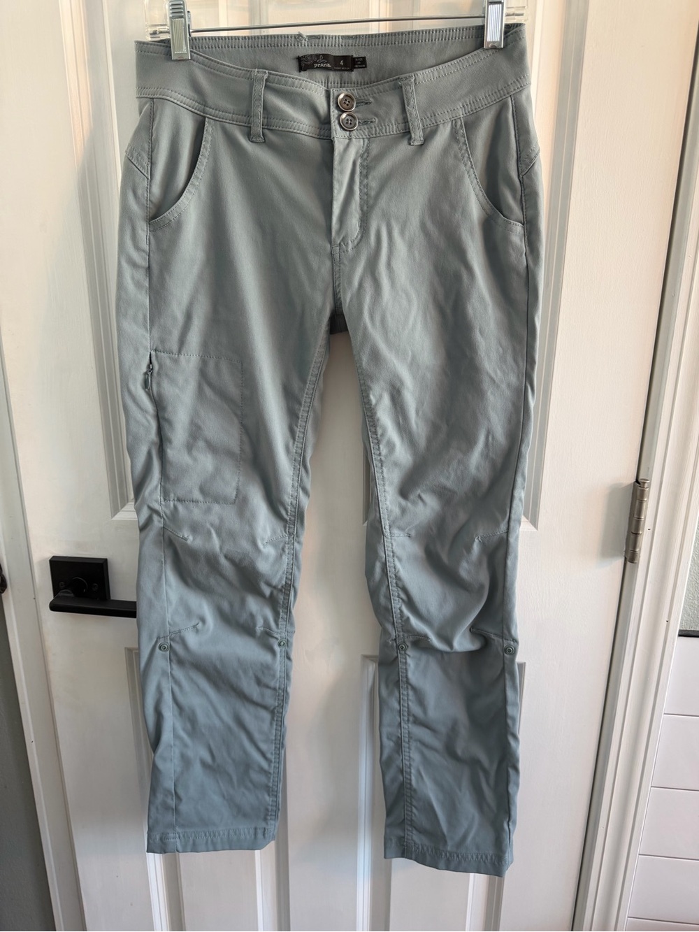 Prana Women's Ankle Hiking Pants in Light Blue-Grey